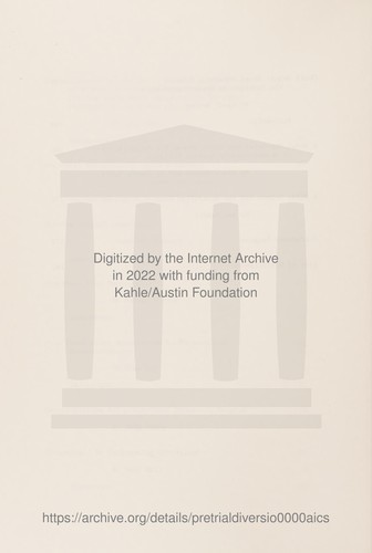 Pre-trial diversion for adult offenders