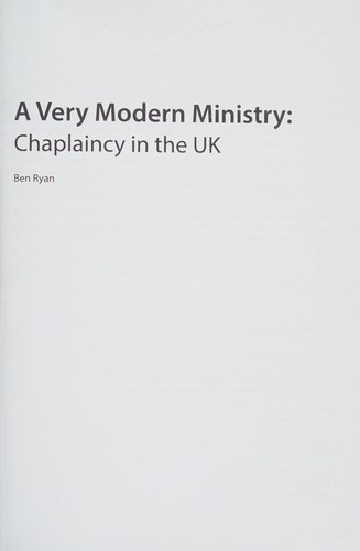 A very modern ministry