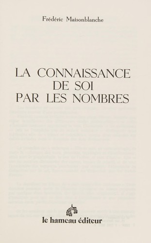 La connaissance de soi par les nombres