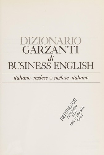 Dizionario Garzanti di business English