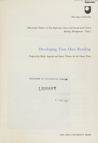 Developing your own reading