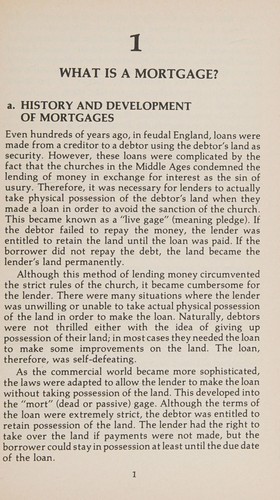 Mortgages and foreclosure