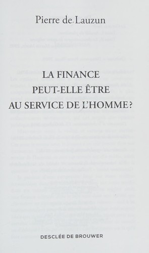 La finance peut-elle être au service de l'homme?