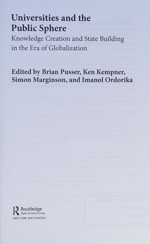 Universities and the public sphere