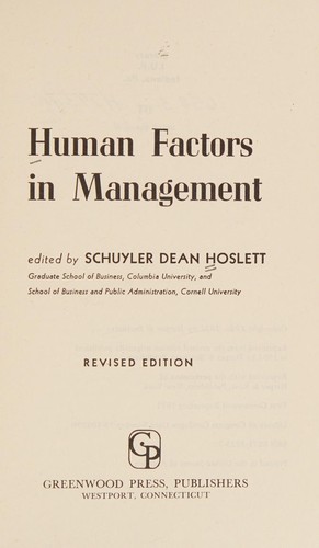 Human factors in management