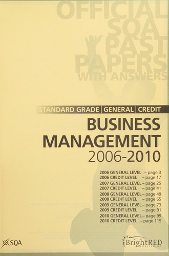Standard grade, general, credit business management 2006-2010