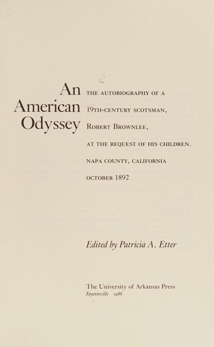 An American odyssey