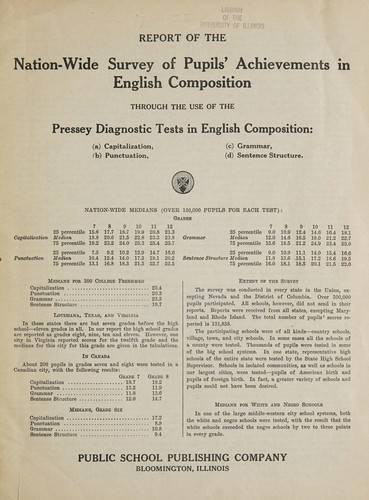 Report of the nation-wide survey of pupils' achievements in English composition