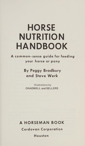 Horse nutrition handbook