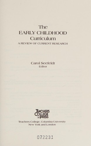 The early childhood curriculum