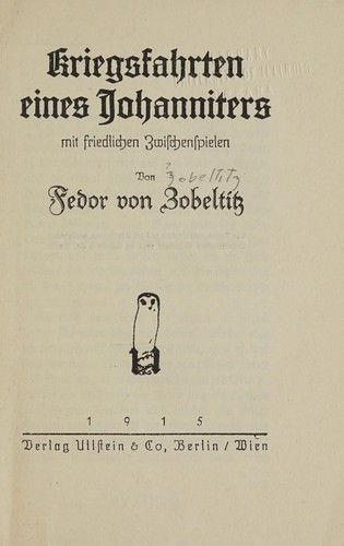 Kriegsfahrten eines Johanniters