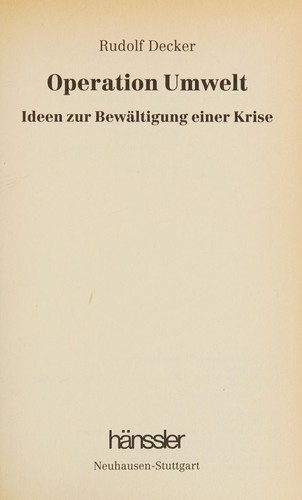Operation Umwelt