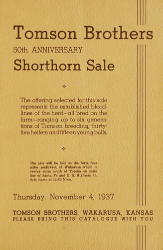 Tomson Brothers 50th anniversary shorthorn sale