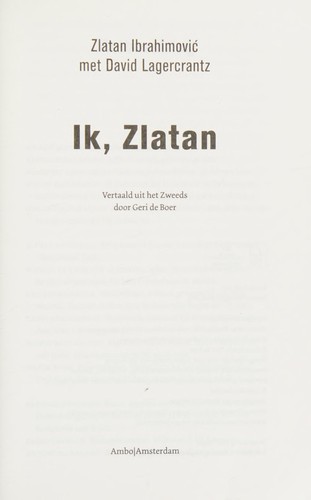 Ik, Zlatan
