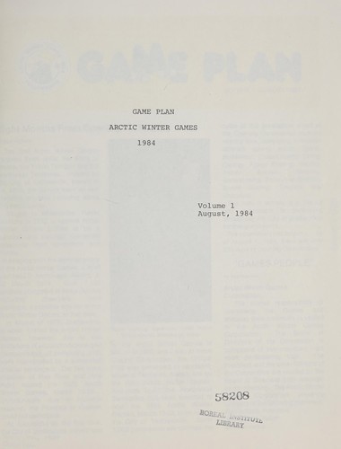 Game plan, volume 1-4