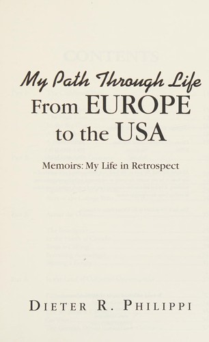 My path through life from europe to the usa