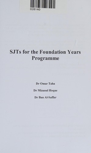 SJTs for the foundation years programme