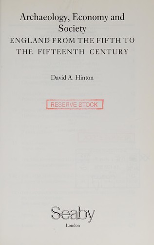 Archaeology, economy, and society