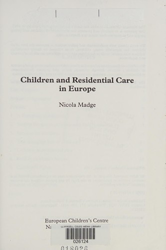 Children and residential care in Europe
