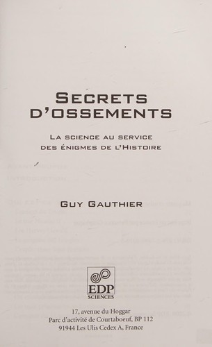 Secrets d'ossements