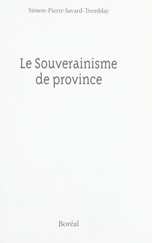 Le souverainisme de province