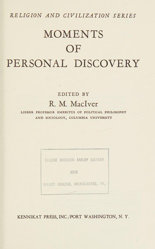Moments of personal discovery