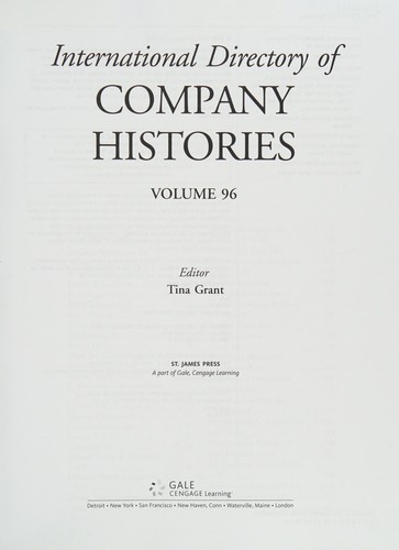 International directory of company histories. Vol. 96