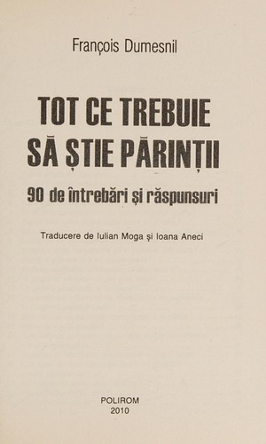 Tot ce trebuie să ştie părinţii