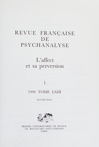L'affect et sa perversion