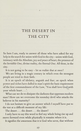 The Desert in the City