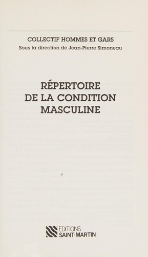 Répertoire de la condition masculine