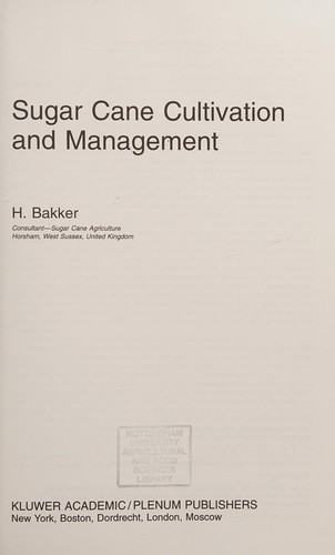 Sugar cane cultivation and management
