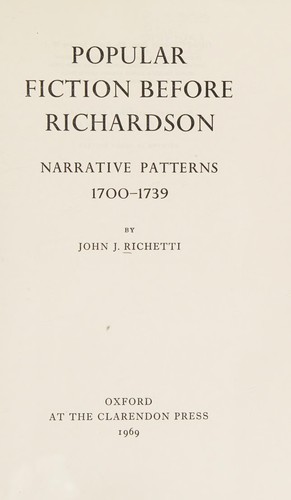 Popular fiction before Richardson