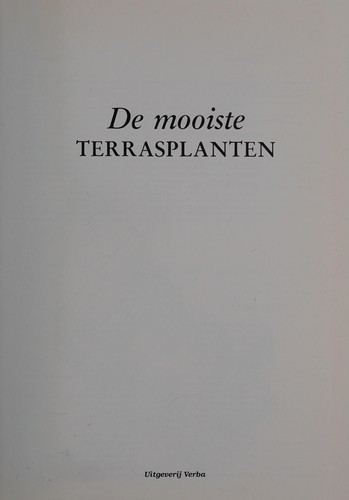De mooiste terrasplanten