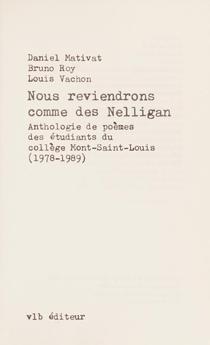 Nous reviendrons comme des Nelligan