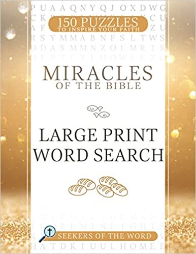 Word Search Miracles of the Bible Large Print