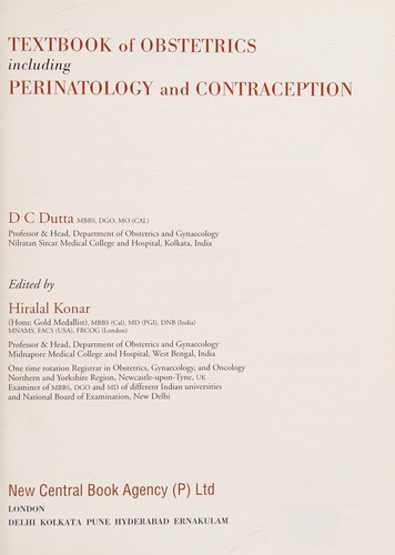 Textbook of obstetrics