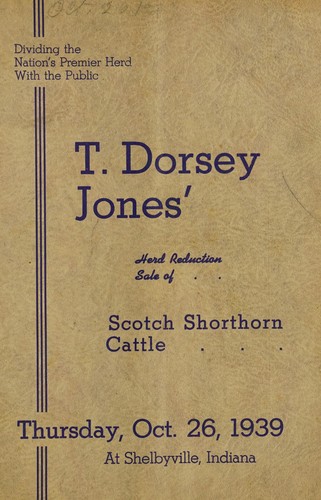 T. Dorsey Jones' herd reduction sale