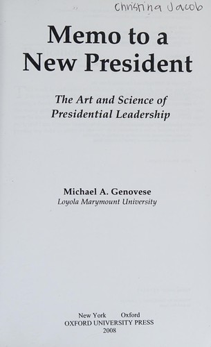 Memo to a new president