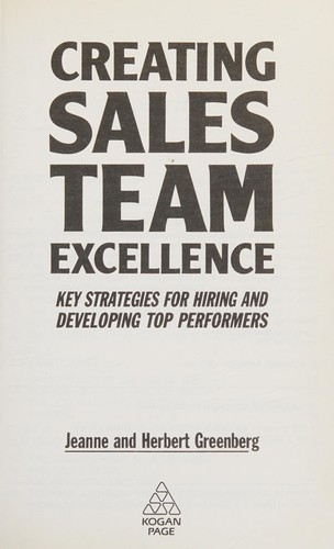 Creating Sales Team Excellence