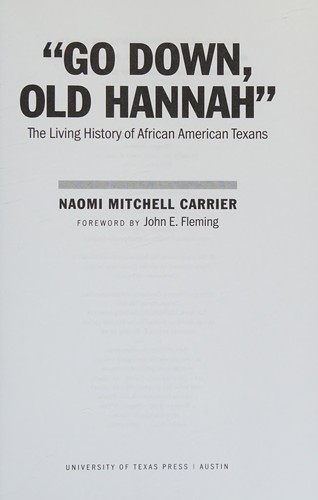 "Go down, Old Hannah"