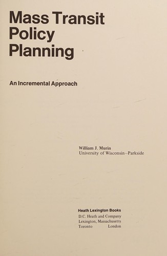 Mass transit policy planning