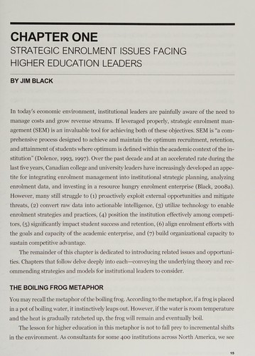 Strategic enrolment intelligence