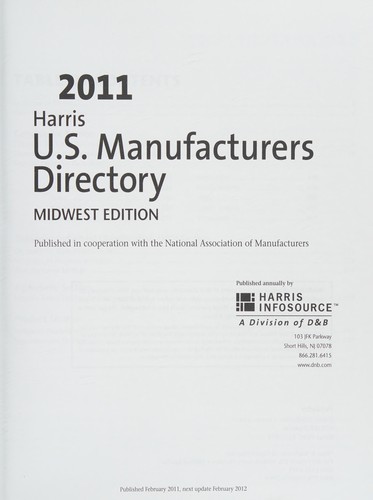 2011 harris u.s. manufacturers directory midwest edition