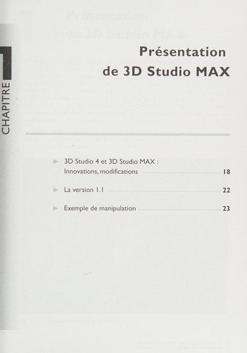 Grand Livre Autodesk 3D Studio Max