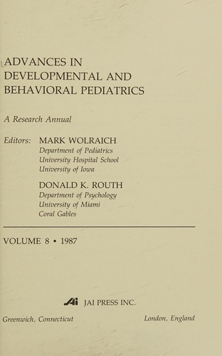 Advances in developmental and behavioral pediatrics