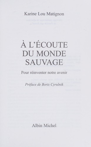À l'écoute du monde sauvage