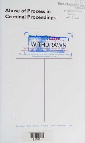 Abuse of process in criminal proceedings