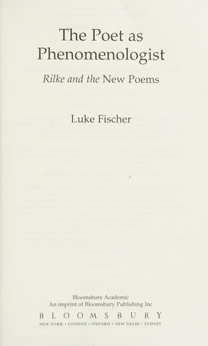 The poet as phenomenologist