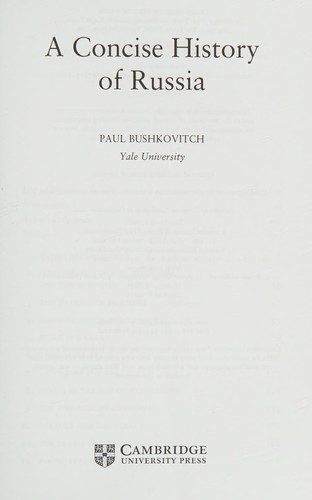 A concise history of Russia